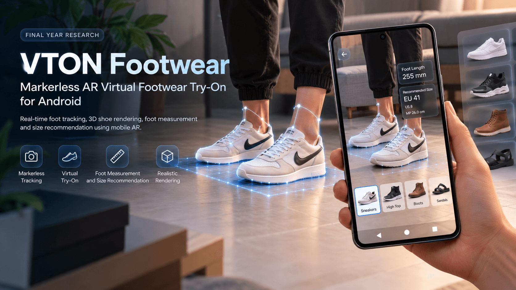 VTON Footwear: Markerless AR Shoe Try-On